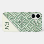 Coques Case-Mate iPhone Sage moderne vert et crème géométrique (Verso (horizontal))