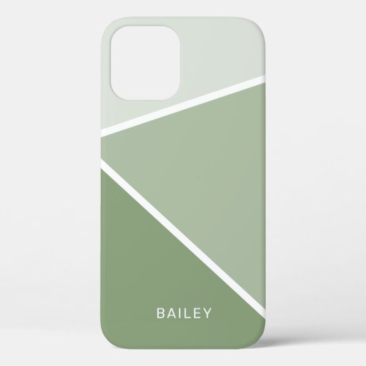 Coques Case-Mate iPhone Sage vert géométrique (Verso)