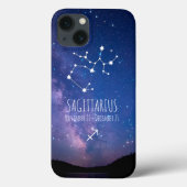 Coques Case-Mate iPhone Saggitarius | Constellation Zodiaque personnalisée (Verso)