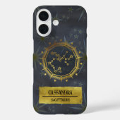 Coques Case-Mate iPhone Sagittarius Dark Zodiac Astrologie : Noir & Or (Verso)