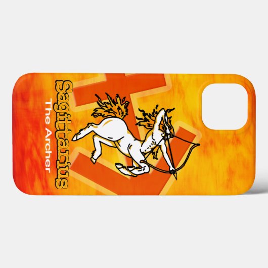Coques Case-Mate iPhone Sagittarius L'Archer feu zodiaque (Verso (horizontal))