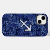 Coques Case-Mate iPhone Sagittarius Zodiac Connexion Navy Camo (Verso (horizontal))