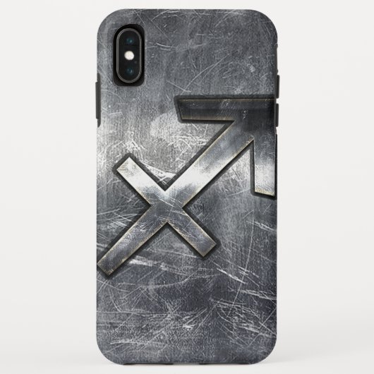 Coques Case-Mate iPhone Sagittarius Zodiac Dans Grunge Revêtement d'acier (Dos)