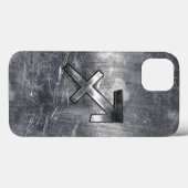 Coques Case-Mate iPhone Sagittarius Zodiac Grunge en acier déprimé (Verso (horizontal))