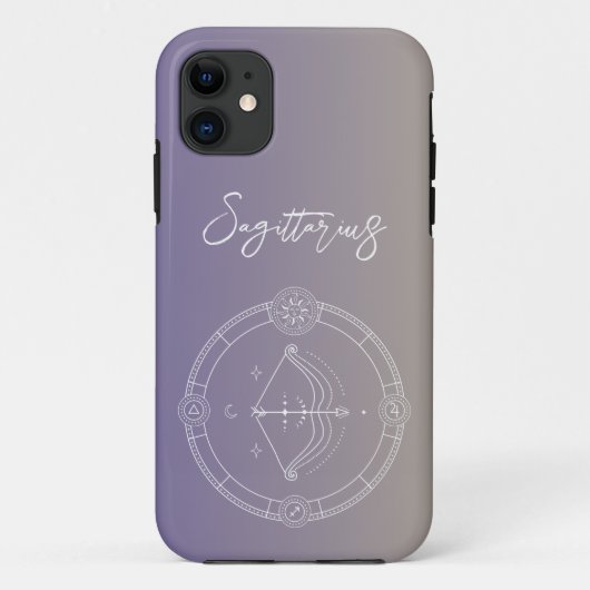 Coques Case-Mate iPhone Sagittarius zodiaque horoscope étoile signe gradie (Dos)