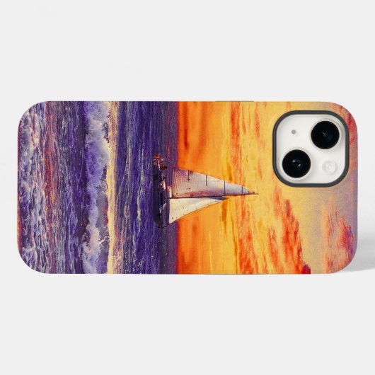 Coques Case-Mate iPhone saiboat sails in a calmar to great sunat (Verso (horizontal))