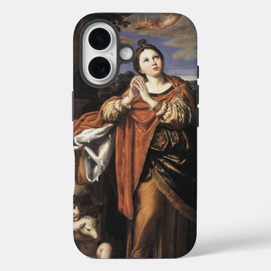 Coques Case-Mate iPhone Saint Agnes par Domenichino (c. 1620) (Verso)