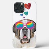 Coques Case-Mate iPhone Saint Bernard Chien avec Coeurs Saint-Bernard Sain (Verso)