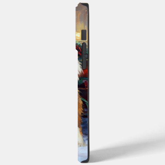 Coques Case-Mate iPhone Saint Bernard Christmas Festive (Verso / Gauche)