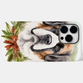Coques Case-Mate iPhone Saint Bernard Christmas Wreath Festive Pup (Verso (horizontal))