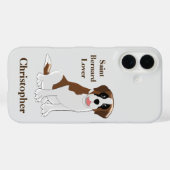 Coques Case-Mate iPhone Saint Bernard Dog Design personnalisé (Verso (horizontal))