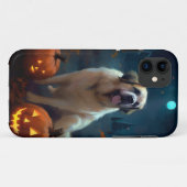 Coques Case-Mate iPhone Saint Bernard Halloween avec citrouilles effrayant (Dos (Horizontal))