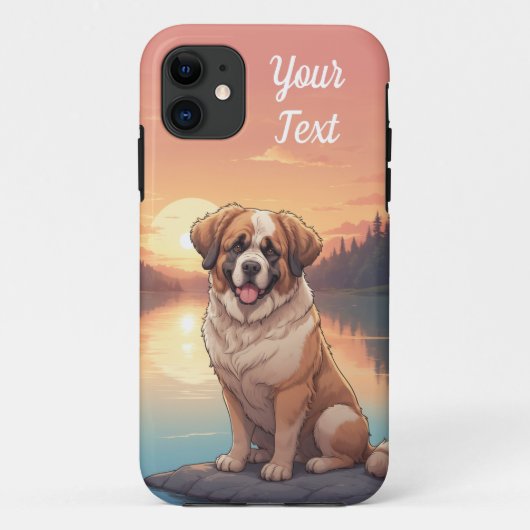 Coques Case-Mate iPhone Saint Bernard par le lac (Dos)