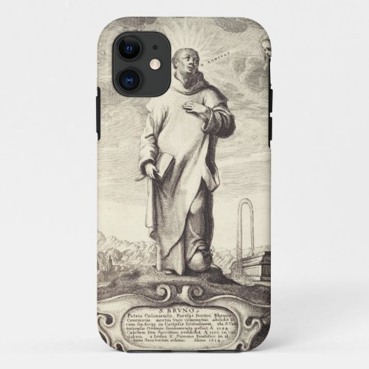 Coques Case-Mate iPhone Saint Bruno de Cologne Gravure Ancienne Style Arti (Dos)