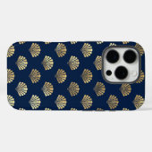 Coques Case-Mate iPhone Saint-Jacques d'or sur bleu (Verso (horizontal))