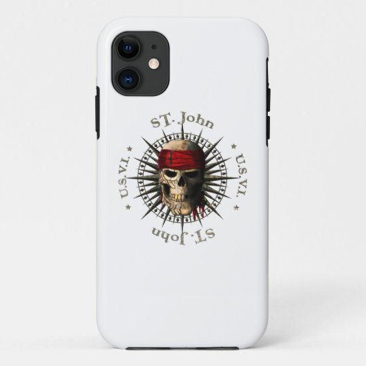 Coques Case-Mate iPhone Saint John USVI Pirate Skull (Dos)