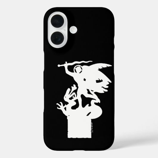 Coques Case-Mate iPhone Saint Michael et Dragon (en blanc) (Verso)