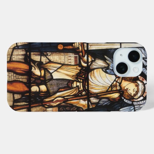 Coques Case-Mate iPhone Saint Michael par Sir Edward Coley Burne-Jones (Verso (horizontal))