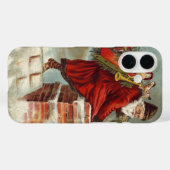 Coques Case-Mate iPhone Saint Nicolas victorien de Noël sur le toit (Verso (horizontal))