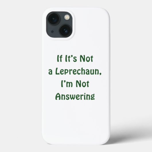 Coques Case-Mate iPhone Saint Patrick, texte drôle, Leprechaun (Verso)