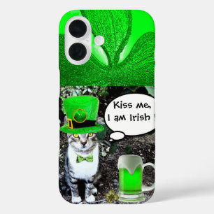 COQUES iPhone 16 SAINT PATRICK'S DAY CHAT AVEC BIÈRE IRLANDAISE VER