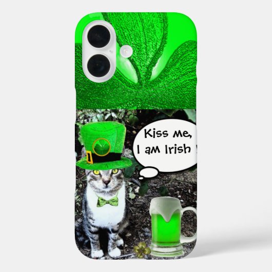 COQUES Case-Mate iPhone SAINT PATRICK'S DAY CHAT AVEC BIÈRE IRLANDAISE VER (Verso)