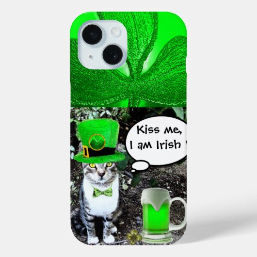 COQUES Case-Mate iPhone SAINT PATRICK'S DAY CHAT AVEC BIÈRE IRLANDAISE VER (Verso)