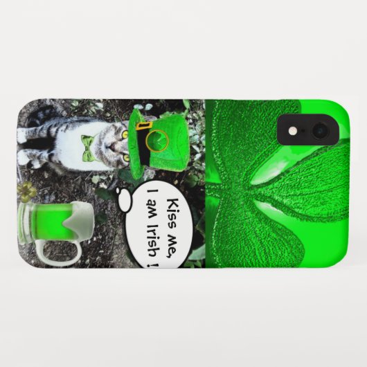 COQUES Case-Mate iPhone SAINT PATRICK'S DAY CHAT AVEC BIÈRE IRLANDAISE VER (Dos (Horizontal))
