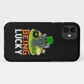 Coques Case-Mate iPhone Saint Patrick's Day Être chanceux (Dos (Horizontal))