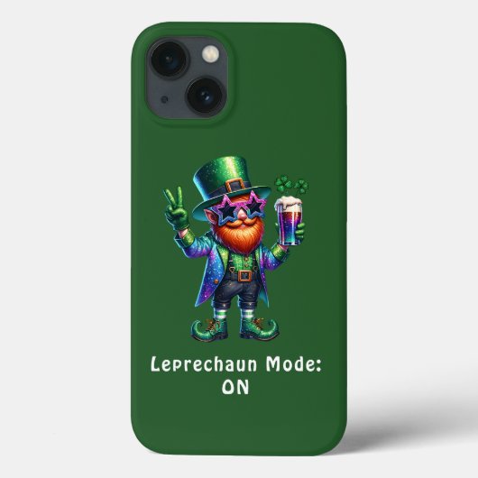 Coques Case-Mate iPhone Saint Patrick's day Green Leprechaun, texte drôle (Verso)