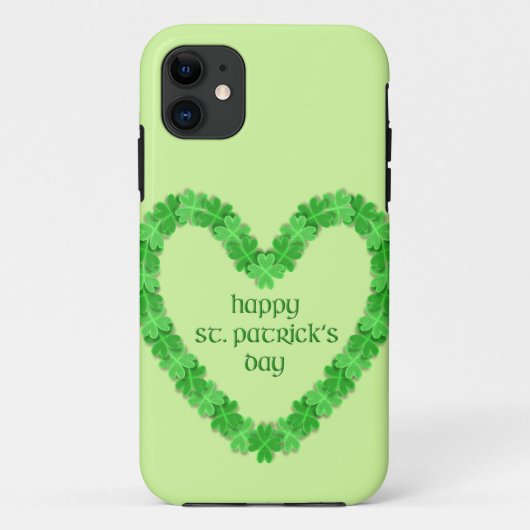 Coques Case-Mate iPhone Saint Patrick's Day Heart (Dos)
