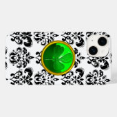COQUES Case-Mate iPhone SAINT PATRICK'S DAY SHAMROCK BLACK WHITE DAMASK (Verso (horizontal))