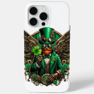 Coque iPhone 15 Pro Max Saint Patrick's Day trèfle à vapeur