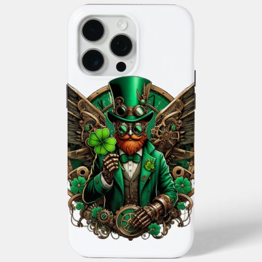 Coques Case-Mate iPhone Saint Patrick's Day trèfle à vapeur (Verso)