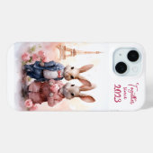 Coques Case-Mate iPhone Saint Valentin à Paris - Deux lapins - (Verso (horizontal))