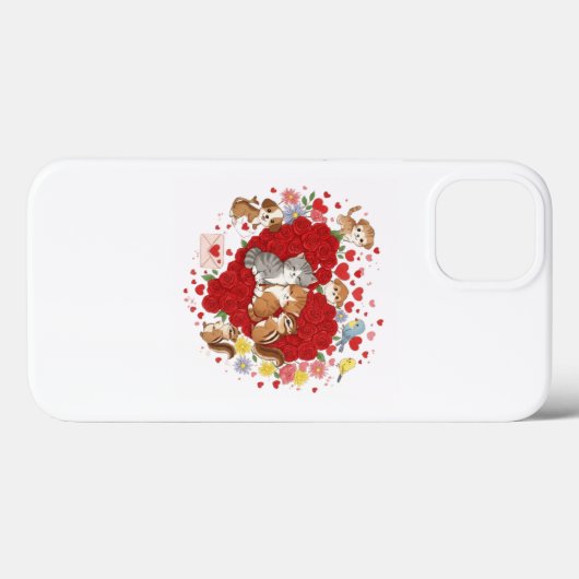 Coques Case-Mate iPhone Saint Valentin Amour animal (Verso (horizontal))