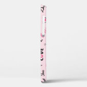 Coques Case-Mate iPhone Saint-Valentin : Arrière - plan "Je t'aime". (Verso / Gauche)