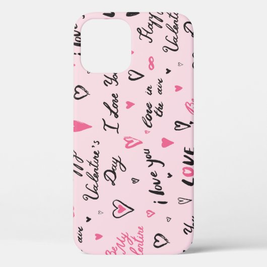 Coques Case-Mate iPhone Saint-Valentin : Arrière - plan "Je t'aime". (Verso)