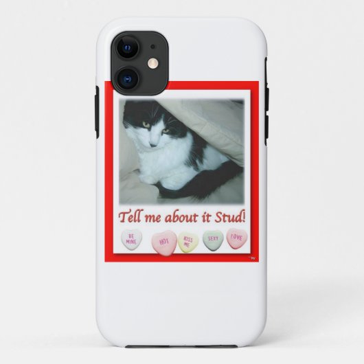 Coques Case-Mate iPhone Saint Valentin Chat noir et blanc (Dos)