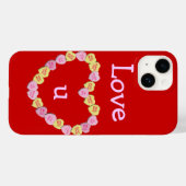Coques Case-Mate iPhone Saint Valentin Coeur de bonbons (Verso (horizontal))