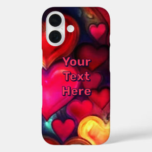 Coques iPhone 16 Saint-Valentin Cœurs Multi Colorés