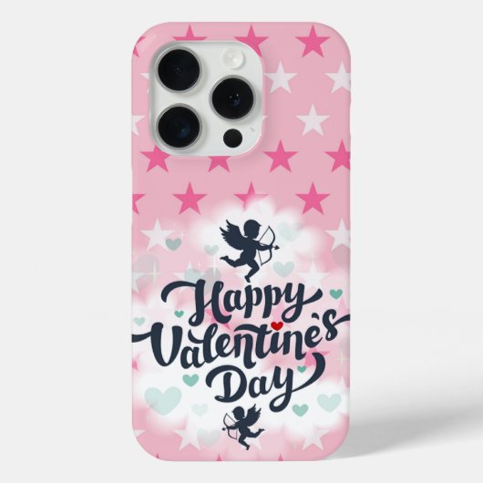 Coques Case-Mate iPhone Saint-Valentin cupidon et étoiles (Verso)