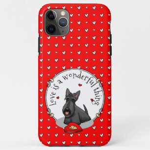 Case-Mate iPhone Case Saint-Valentin (rouge) Chien écossais (noir) migno