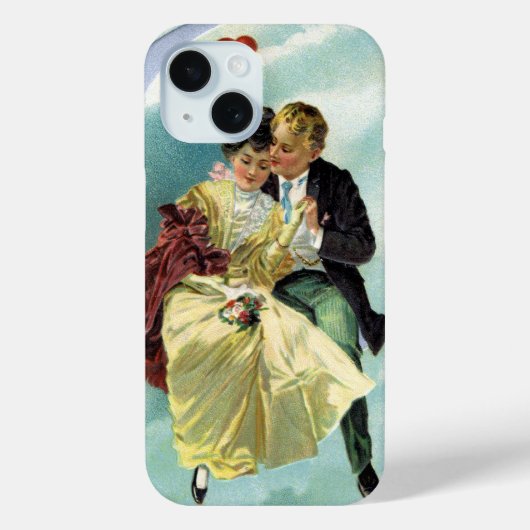 Coques Case-Mate iPhone Saint-Valentin victorien d'amour et de romance vin (Verso)