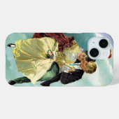 Coques Case-Mate iPhone Saint-Valentin victorien d'amour et de romance vin (Verso (horizontal))