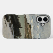 Coques Case-Mate iPhone Sainte-Adresse de Monet - Bateaux Mer Ciel nuageux (Verso (horizontal))
