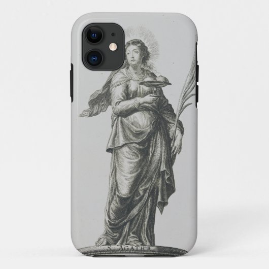 Coques Case-Mate iPhone Sainte Agathe de Sicile Grâce Volcanique Art (Dos)