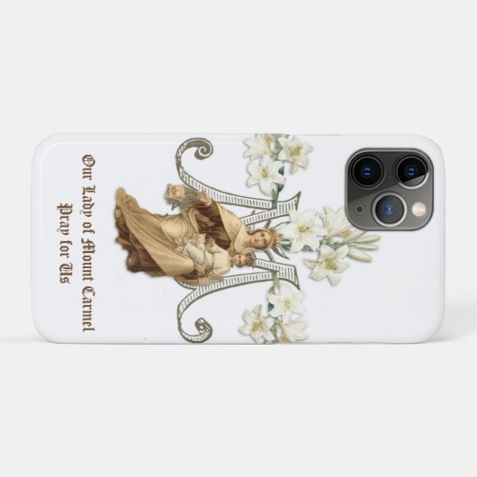 Coques Case-Mate iPhone Sainte Vierge Marie Mont Carmel (Dos (Horizontal))