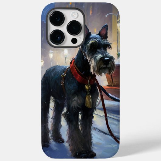 Coques Case-Mate iPhone Saison de Noël des Schnauzer miniatures (Verso)