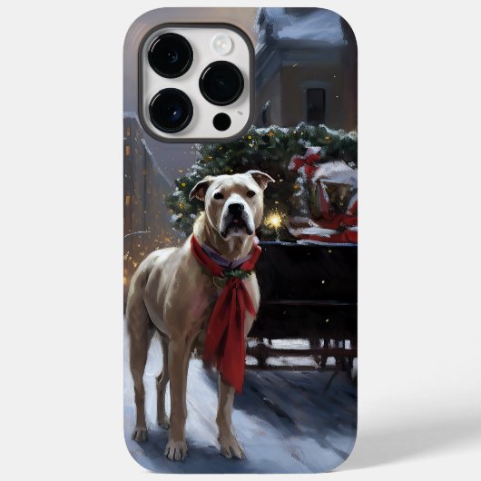 Coques Case-Mate iPhone Saison de Noël du American Staffordshire (Verso)